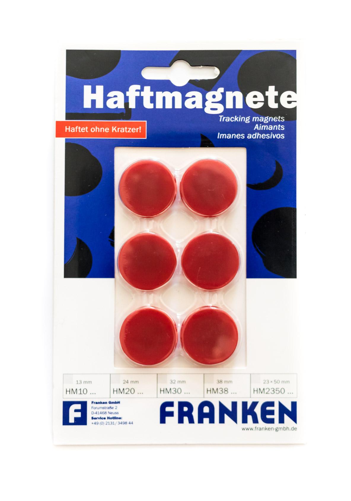 Franken Haftmagnet 32 mm HM30 01 rot